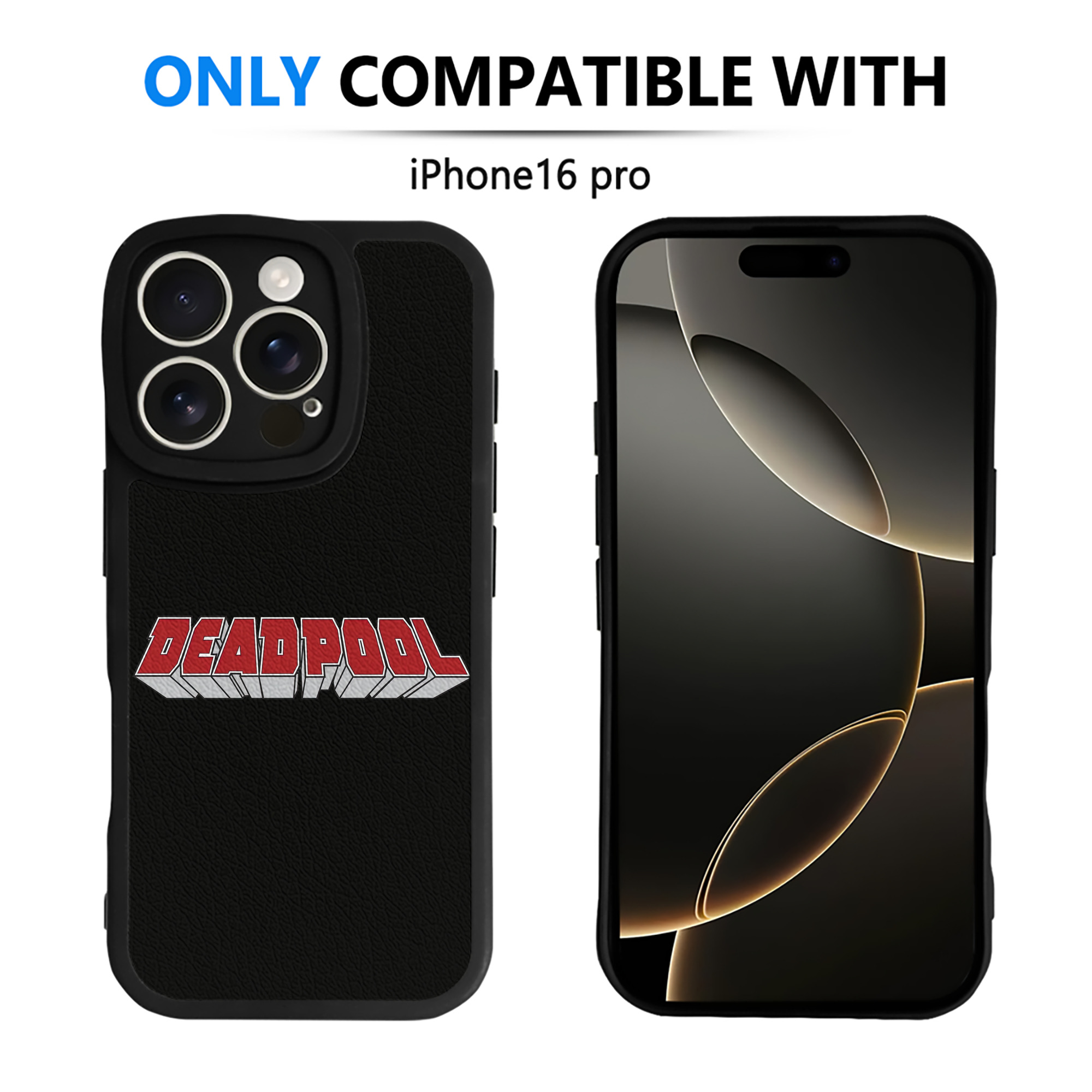 （画像用） Deadpool デッドプール 【iPhone 16シリーズ対応】シリコンスマホケース（レザー調） 材質：シリコン